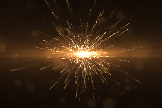 Golden Explosion Motion Background
